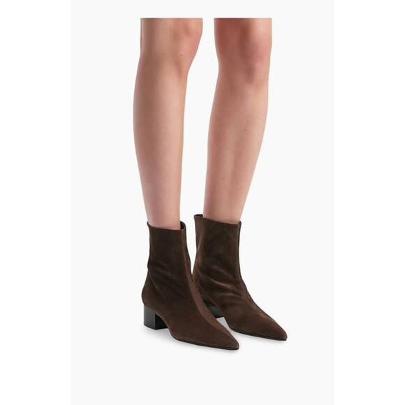 Khaite Andee Calf Hair Ankle Boot in Rust - Picture 5 of 7